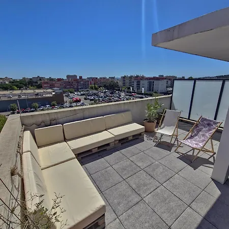 Rooftop Du Lavandou - Terrace And Pool דירה